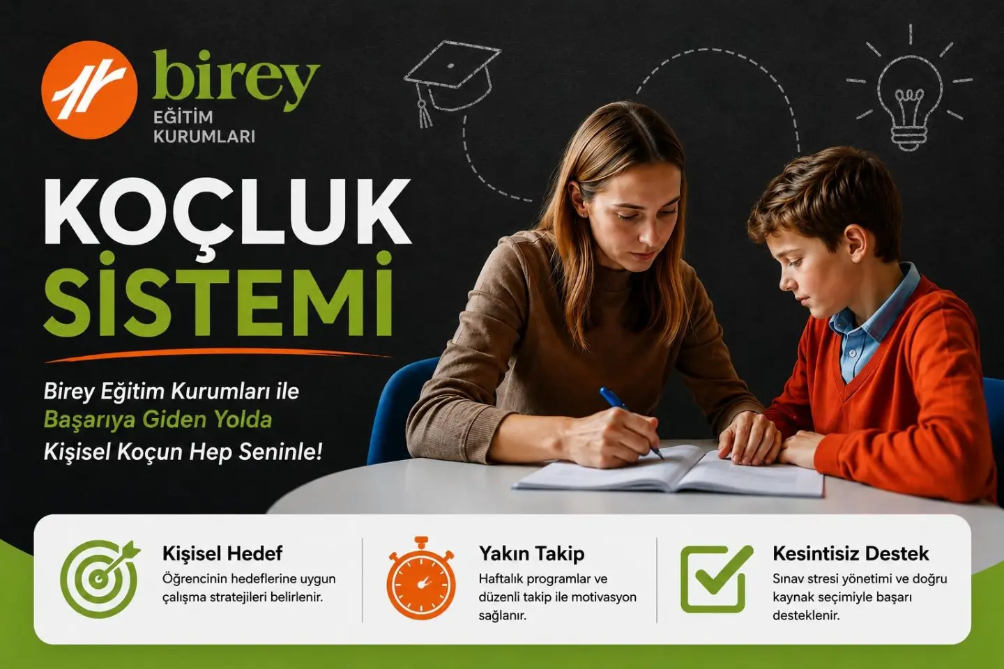 Etüt sırasında çalışan öğrenciler